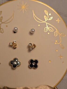 Gold Tone Stud Earrings